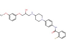 2-fluoro-N-[4-(4-{[2-hydroxy-3-(3-methoxyphenoxy)propyl]amino}-1-piperidinyl)phenyl]benzamide