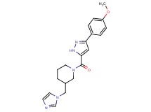 3-(1H-imidazol-1-ylmethyl)-1-{[3-(4-methoxyphenyl)-1H-pyrazol-5-yl]carbonyl}piperidine