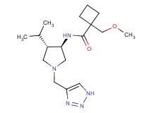 N-[rel-(3R,4S)-4-isopropyl-1-(1H-1,2,3-triazol-4-ylmethyl)-3-pyrrolidinyl]-1-(methoxymethyl)cyclobutanecarboxamide hydrochloride