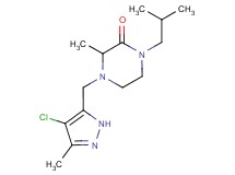 4-[(4-chloro-3-methyl-1H-pyrazol-5-yl)methyl]-1-isobutyl-3-methylpiperazin-2-one
