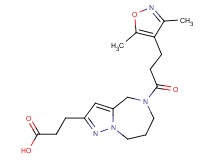 3-{5-[3-(3,5-dimethyl-4-isoxazolyl)propanoyl]-5,6,7,8-tetrahydro-4H-pyrazolo[1,5-a][1,4]diazepin-2-yl}propanoic acid
