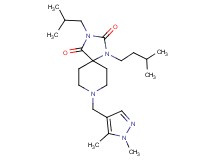 8-[(1,5-dimethyl-1H-pyrazol-4-yl)methyl]-3-isobutyl-1-(3-methylbutyl)-1,3,8-triazaspiro[4.5]decane-2,4-dione