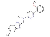 6-(2-methoxyphenyl)-N-methyl-N-[(5-methyl-1H-benzimidazol-2-yl)methyl]pyridazin-3-amine