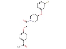 1-(4-{2-[4-(3-fluorophenoxy)-1-piperidinyl]-2-oxoethoxy}phenyl)ethanone
