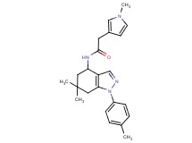 N-[6,6-dimethyl-1-(4-methylphenyl)-4,5,6,7-tetrahydro-1H-indazol-4-yl]-2-(1-methyl-1H-pyrrol-3-yl)acetamide