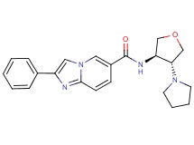 2-phenyl-N-[(3R*,4R*)-4-pyrrolidin-1-yltetrahydrofuran-3-yl]imidazo[1,2-a]pyridine-6-carboxamide