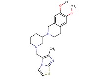 6,7-dimethoxy-2-{1-[(6-methylimidazo[2,1-b][1,3]thiazol-5-yl)methyl]-3-piperidinyl}-1,2,3,4-tetrahydroisoquinoline