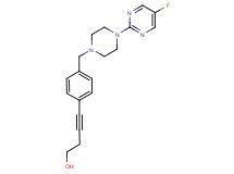 4-(4-{[4-(5-fluoropyrimidin-2-yl)piperazin-1-yl]methyl}phenyl)but-3-yn-1-ol