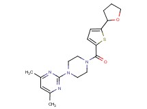 4,6-dimethyl-2-(4-{[5-(tetrahydrofuran-2-yl)-2-thienyl]carbonyl}piperazin-1-yl)pyrimidine