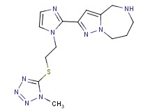 2-(1-{2-[(1-methyl-1H-tetrazol-5-yl)thio]ethyl}-1H-imidazol-2-yl)-5,6,7,8-tetrahydro-4H-pyrazolo[1,5-a][1,4]diazepine dihydrochloride