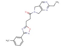 2-ethyl-6-{3-[3-(3-methylphenyl)-1,2,4-oxadiazol-5-yl]propanoyl}-6,7-dihydro-5H-pyrrolo[3,4-d]pyrimidine