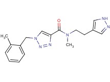 N-methyl-1-(2-methylbenzyl)-N-[2-(1H-pyrazol-4-yl)ethyl]-1H-1,2,3-triazole-4-carboxamide