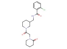 2-chloro-N-({1-[(2-oxo-1-piperidinyl)acetyl]-3-piperidinyl}methyl)benzamide