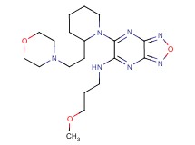 N-(3-methoxypropyl)-6-{2-[2-(4-morpholinyl)ethyl]-1-piperidinyl}[1,2,5]oxadiazolo[3,4-b]pyrazin-5-amine