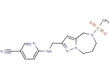 6-({[5-(methylsulfonyl)-5,6,7,8-tetrahydro-4H-pyrazolo[1,5-a][1,4]diazepin-2-yl]methyl}amino)nicotinonitrile