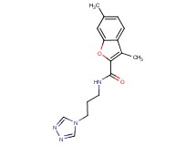 3,6-dimethyl-N-[3-(4H-1,2,4-triazol-4-yl)propyl]-1-benzofuran-2-carboxamide