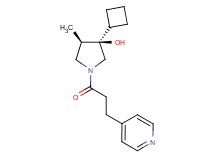 (3R*,4R*)-3-cyclobutyl-4-methyl-1-[3-(4-pyridinyl)propanoyl]-3-pyrrolidinol