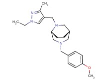 (1S*,5R*)-6-[(1-ethyl-3-methyl-1H-pyrazol-4-yl)methyl]-3-(4-methoxybenzyl)-3,6-diazabicyclo[3.2.2]nonane