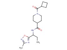 1-(cyclobutylcarbonyl)-N-[1-(3-methyl-1,2,4-oxadiazol-5-yl)propyl]-4-piperidinecarboxamide