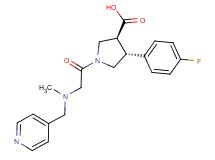 (3S*,4R*)-4-(4-fluorophenyl)-1-[N-methyl-N-(pyridin-4-ylmethyl)glycyl]pyrrolidine-3-carboxylic acid