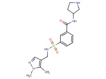 3-({[(1,5-dimethyl-1H-pyrazol-4-yl)methyl]amino}sulfonyl)-N-pyrrolidin-3-ylbenzamide