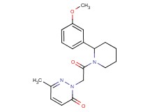 2-{2-[2-(3-methoxyphenyl)-1-piperidinyl]-2-oxoethyl}-6-methyl-3(2H)-pyridazinone