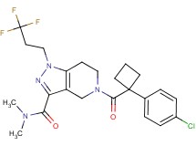 5-{[1-(4-chlorophenyl)cyclobutyl]carbonyl}-N,N-dimethyl-1-(3,3,3-trifluoropropyl)-4,5,6,7-tetrahydro-1H-pyrazolo[4,3-c]pyridine-3-carboxamide