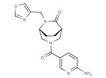 (1S*,5R*)-3-[(6-amino-3-pyridinyl)carbonyl]-6-(1,3-thiazol-4-ylmethyl)-3,6-diazabicyclo[3.2.2]nonan-7-one
