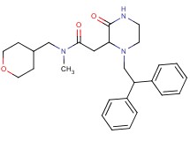 2-[1-(2,2-diphenylethyl)-3-oxo-2-piperazinyl]-N-methyl-N-(tetrahydro-2H-pyran-4-ylmethyl)acetamide