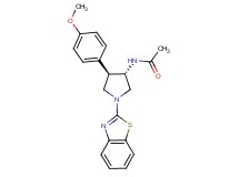 N-[(3S*,4R*)-1-(1,3-benzothiazol-2-yl)-4-(4-methoxyphenyl)-3-pyrrolidinyl]acetamide