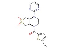 (4aS*,7aR*)-1-[(5-methyl-2-thienyl)carbonyl]-4-pyrimidin-2-yloctahydrothieno[3,4-b]pyrazine 6,6-dioxide