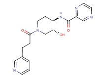 N-[(3R*,4R*)-3-hydroxy-1-(3-pyridin-3-ylpropanoyl)piperidin-4-yl]pyrazine-2-carboxamide