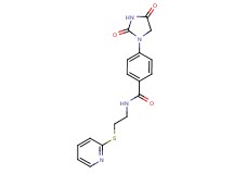 4-(2,4-dioxo-1-imidazolidinyl)-N-[2-(2-pyridinylthio)ethyl]benzamide