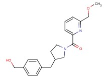 {4-[(1-{[6-(methoxymethyl)pyridin-2-yl]carbonyl}pyrrolidin-3-yl)methyl]phenyl}methanol