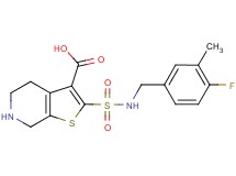 2-{[(4-fluoro-3-methylbenzyl)amino]sulfonyl}-4,5,6,7-tetrahydrothieno[2,3-c]pyridine-3-carboxylic acid