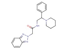 2-(2H-1,2,3-benzotriazol-2-yl)-N-(2-phenyl-2-piperidin-1-ylethyl)acetamide