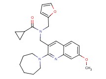N-{[2-(1-azepanyl)-7-methoxy-3-quinolinyl]methyl}-N-(2-furylmethyl)cyclopropanecarboxamide