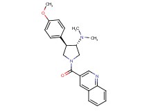 (3S*,4R*)-4-(4-methoxyphenyl)-N,N-dimethyl-1-(quinolin-3-ylcarbonyl)pyrrolidin-3-amine