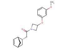1-[(1S*,2S*,4S*)-bicyclo[2.2.1]hept-5-en-2-ylacetyl]-3-(3-methoxyphenoxy)azetidine