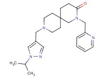 9-[(1-isopropyl-1H-pyrazol-4-yl)methyl]-2-(pyridin-2-ylmethyl)-2,9-diazaspiro[5.5]undecan-3-one
