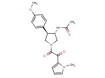 N-{(3S*,4R*)-4-(4-methoxyphenyl)-1-[(1-methyl-1H-pyrrol-2-yl)(oxo)acetyl]pyrrolidin-3-yl}acetamide