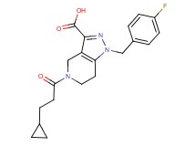 5-(3-cyclopropylpropanoyl)-1-(4-fluorobenzyl)-4,5,6,7-tetrahydro-1H-pyrazolo[4,3-c]pyridine-3-carboxylic acid