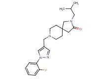 8-{[1-(2-fluorophenyl)-1H-pyrazol-4-yl]methyl}-2-isobutyl-2,8-diazaspiro[4.5]decan-3-one