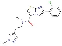 6-(2-chlorophenyl)-N-methyl-N-[2-(1-methyl-1H-pyrazol-4-yl)ethyl]imidazo[2,1-b][1,3]thiazole-3-carboxamide
