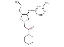 N~4~-{rel-(3R,4S)-1-[2-oxo-2-(1-piperidinyl)ethyl]-4-propyl-3-pyrrolidinyl}-2,4-pyrimidinediamine dihydrochloride