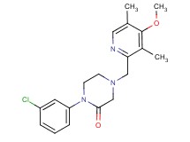 1-(3-chlorophenyl)-4-[(4-methoxy-3,5-dimethyl-2-pyridinyl)methyl]-2-piperazinone