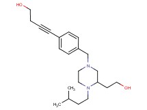 4-(4-{[3-(2-hydroxyethyl)-4-(3-methylbutyl)-1-piperazinyl]methyl}phenyl)-3-butyn-1-ol