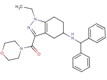 N-(diphenylmethyl)-1-ethyl-3-(4-morpholinylcarbonyl)-4,5,6,7-tetrahydro-1H-indazol-5-amine