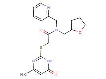 2-[(4-methyl-6-oxo-1,6-dihydropyrimidin-2-yl)thio]-N-(pyridin-2-ylmethyl)-N-(tetrahydrofuran-2-ylmethyl)acetamide