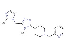 2-[(4-{4-methyl-5-[(2-methyl-1H-imidazol-1-yl)methyl]-4H-1,2,4-triazol-3-yl}piperidin-1-yl)methyl]pyridine